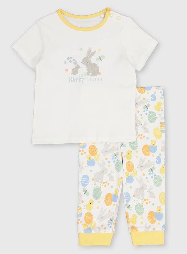 Buy White Happy Easter Pyjamas 912 months Sleepsuits and pyjamas